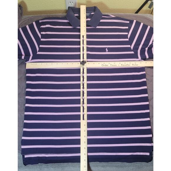 Polo Golf Ralph Lauren Men’s Performance Shirt Large Classic Stripe Pima Cotton - Picture 8 of 9
